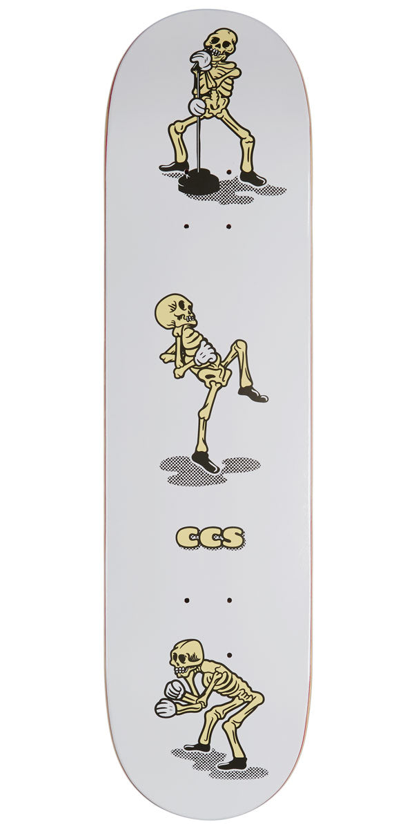 CCS Vine Skeleton Mini Skateboard Deck - White - 7.50"