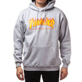 Thrasher Flame Hoodie - Grey